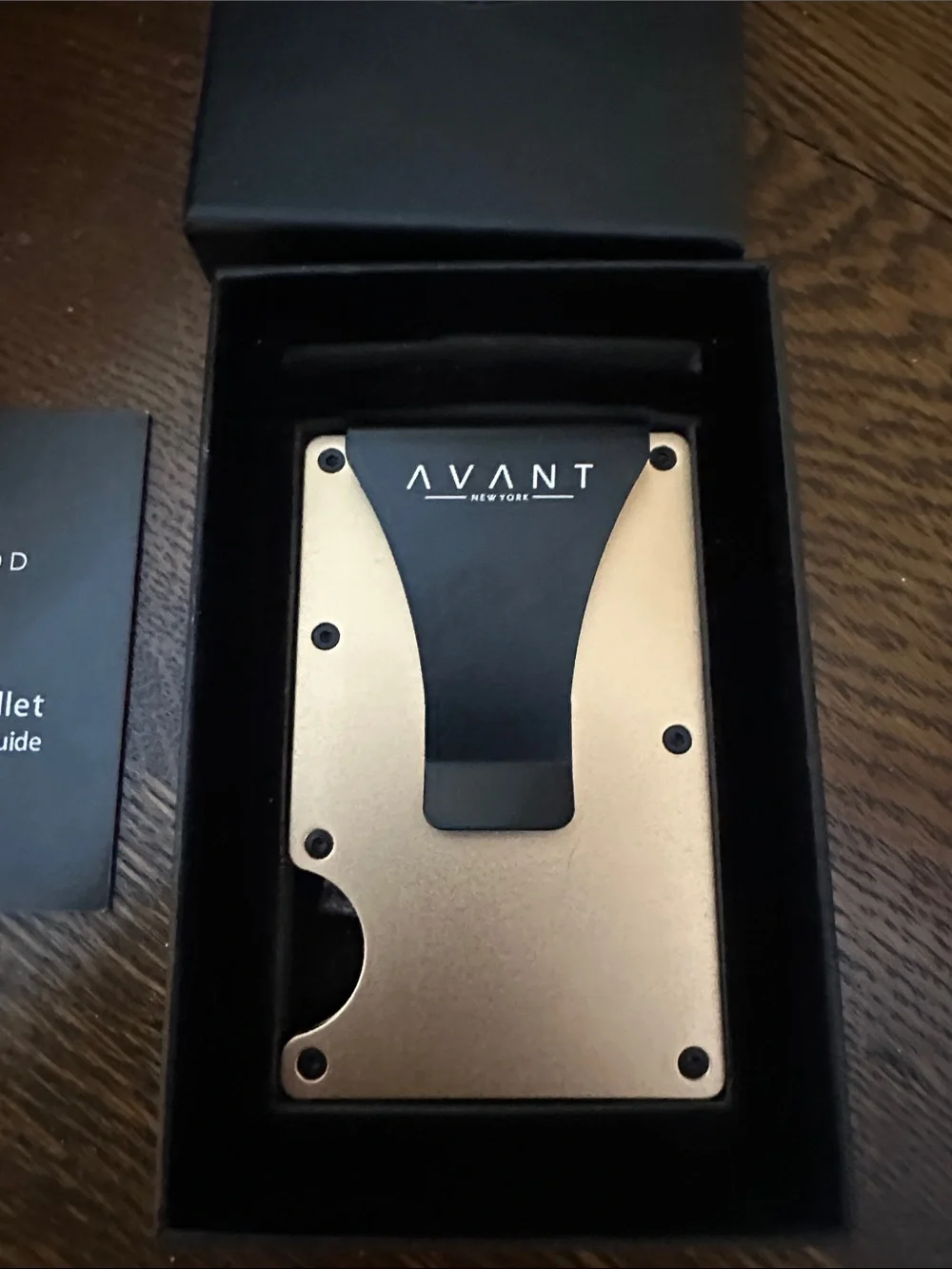 Men’s Card Holder Wallet - Rose Gold/Black